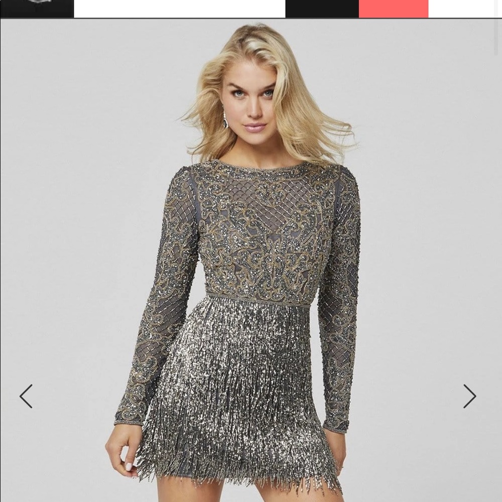 Sequin silver dress homecoming glitter